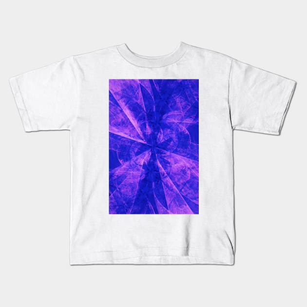 Super Blue and Violet Abstract Splash Burst Artwork Kids T-Shirt by love-fi